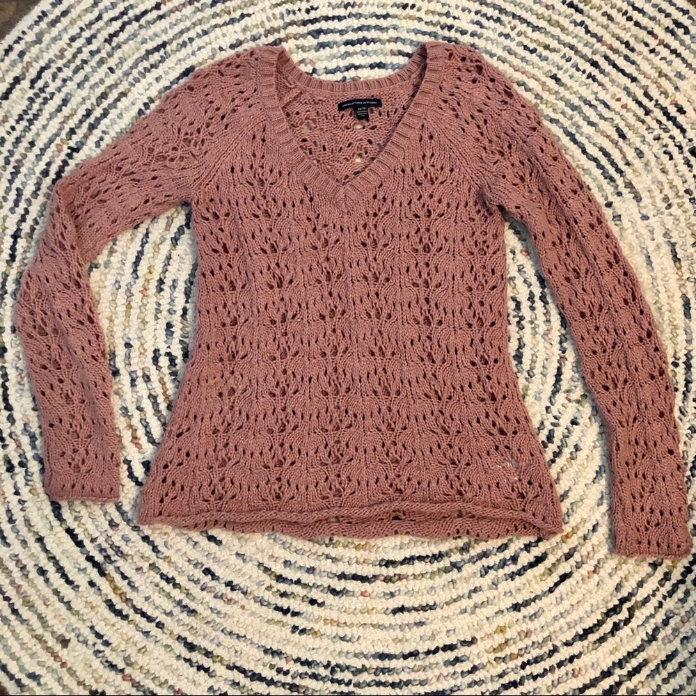 AEO blush rose pink sweater 💕 - Picture 2 of 5